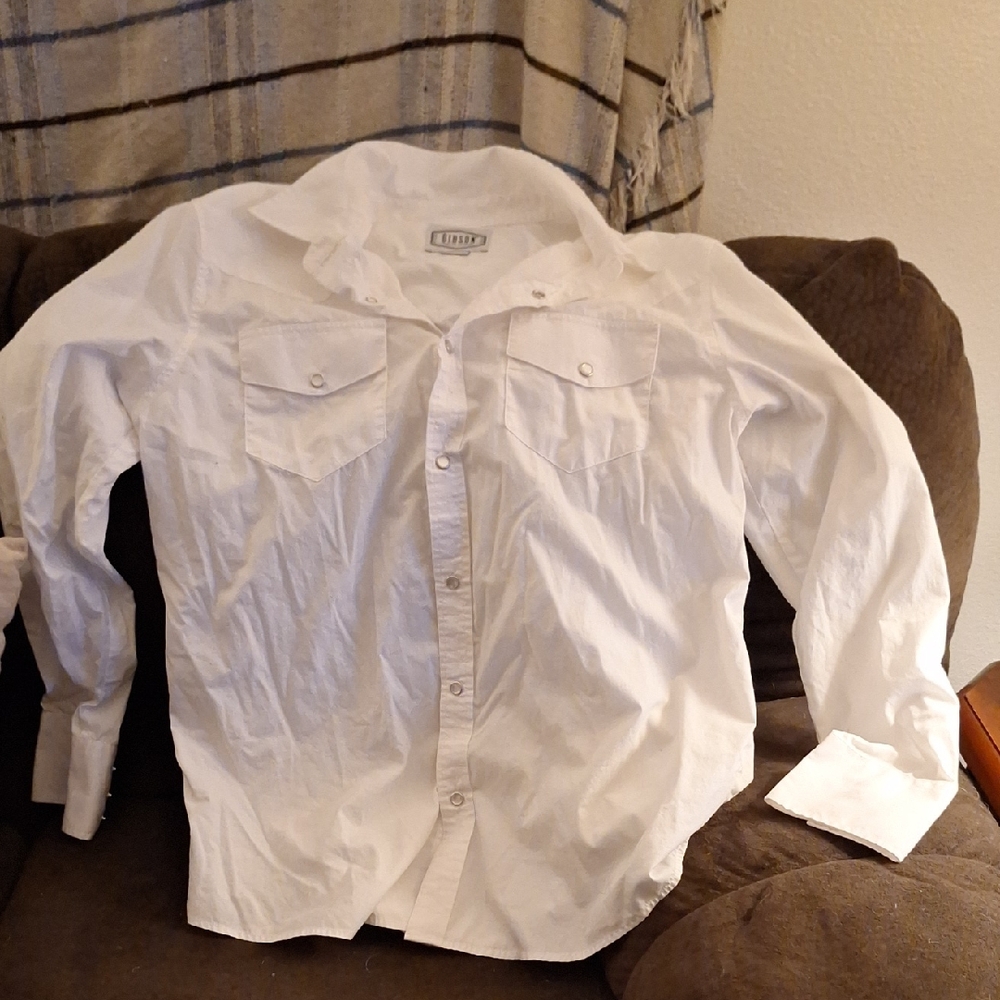 White Long Sleeve Button-Up Shirt